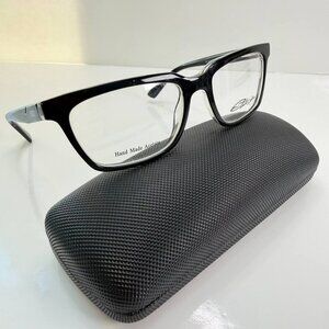 New! Smith DEBATE Black Crystal K4X Eyeglasses – 51□17-130 – Hand Made Acetate
